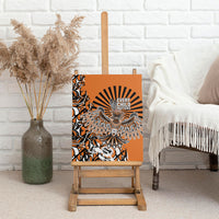 Canada Indigenous Orange Canvas Wall Art Haida Art Thunder Bird