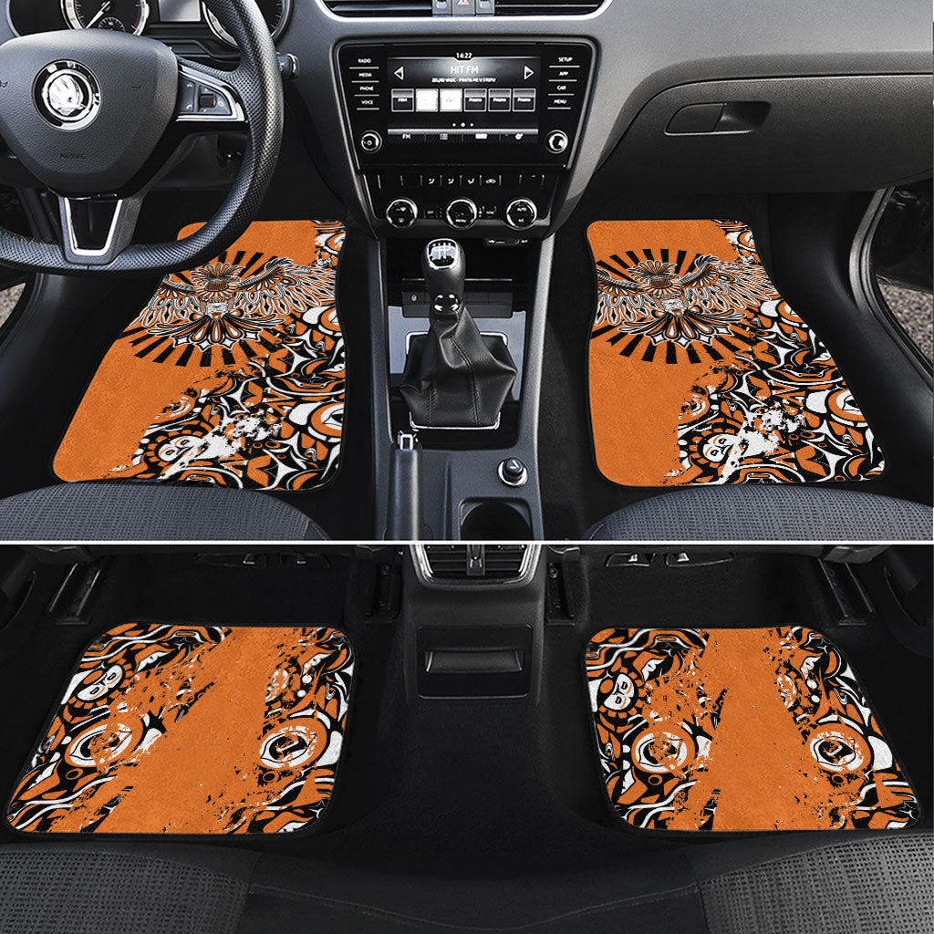 Canada Indigenous Orange Car Mats Haida Art Thunder Bird