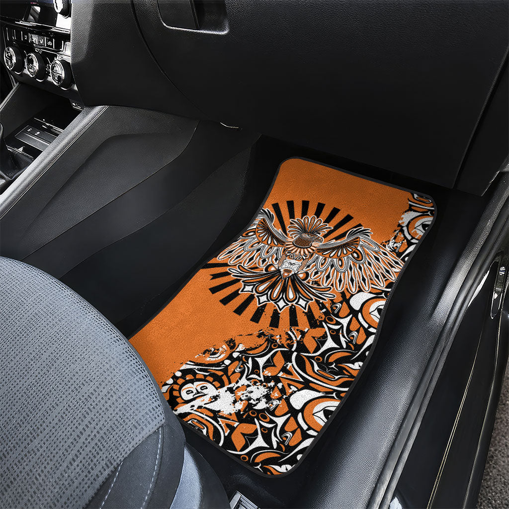 Canada Indigenous Orange Car Mats Haida Art Thunder Bird