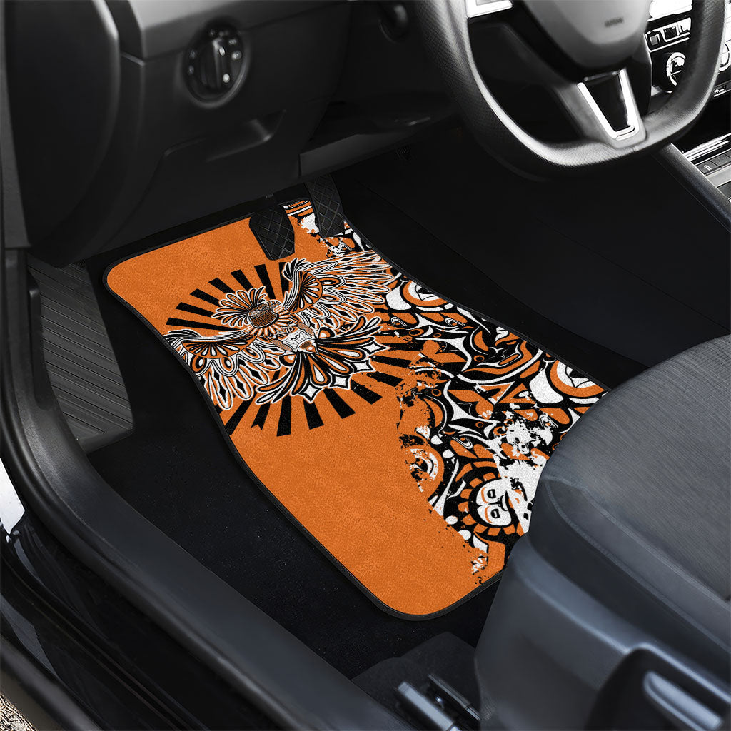 Canada Indigenous Orange Car Mats Haida Art Thunder Bird