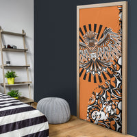 Canada Indigenous Orange Door Cover Haida Art Thunder Bird