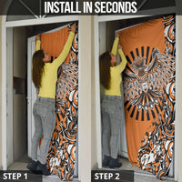 Canada Indigenous Orange Door Cover Haida Art Thunder Bird