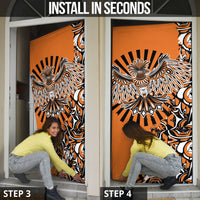Canada Indigenous Orange Door Cover Haida Art Thunder Bird