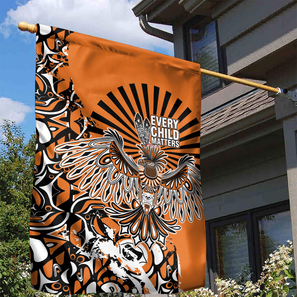 Canada Indigenous Orange Garden Flag Haida Art Thunder Bird