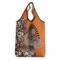 Canada Indigenous Orange Grocery Bag Haida Art Thunder Bird