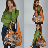 Canada Indigenous Orange Grocery Bag Haida Art Thunder Bird