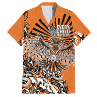 Canada Indigenous Orange Hawaiian Shirt Haida Art Thunder Bird
