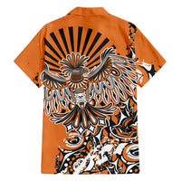 Canada Indigenous Orange Hawaiian Shirt Haida Art Thunder Bird
