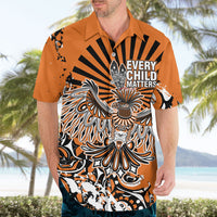 Canada Indigenous Orange Hawaiian Shirt Haida Art Thunder Bird