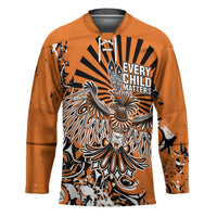 Canada Indigenous Orange Hockey Jersey Haida Art Thunder Bird