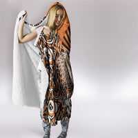 Canada Indigenous Orange Hooded Blanket Haida Art Thunder Bird