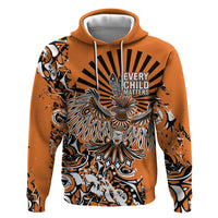 Canada Indigenous Orange Hoodie Haida Art Thunder Bird