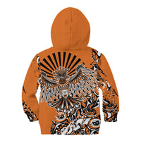 Canada Indigenous Orange Kid Hoodie Haida Art Thunder Bird