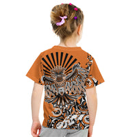 Canada Indigenous Orange Kid T Shirt Haida Art Thunder Bird