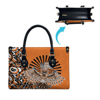 Canada Indigenous Orange Leather Bag Haida Art Thunder Bird