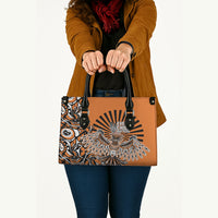 Canada Indigenous Orange Leather Bag Haida Art Thunder Bird