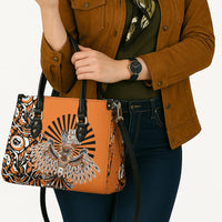 Canada Indigenous Orange Leather Bag Haida Art Thunder Bird