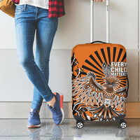 Canada Indigenous Orange Luggage Cover Haida Art Thunder Bird