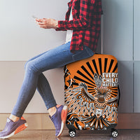 Canada Indigenous Orange Luggage Cover Haida Art Thunder Bird