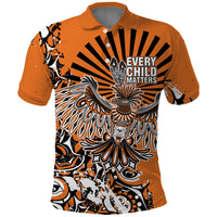 Canada Indigenous Orange Polo Shirt Haida Art Thunder Bird