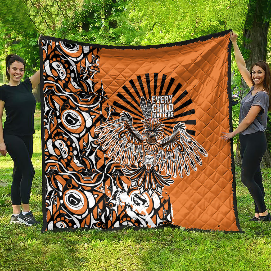 Canada Indigenous Orange Quilt Haida Art Thunder Bird