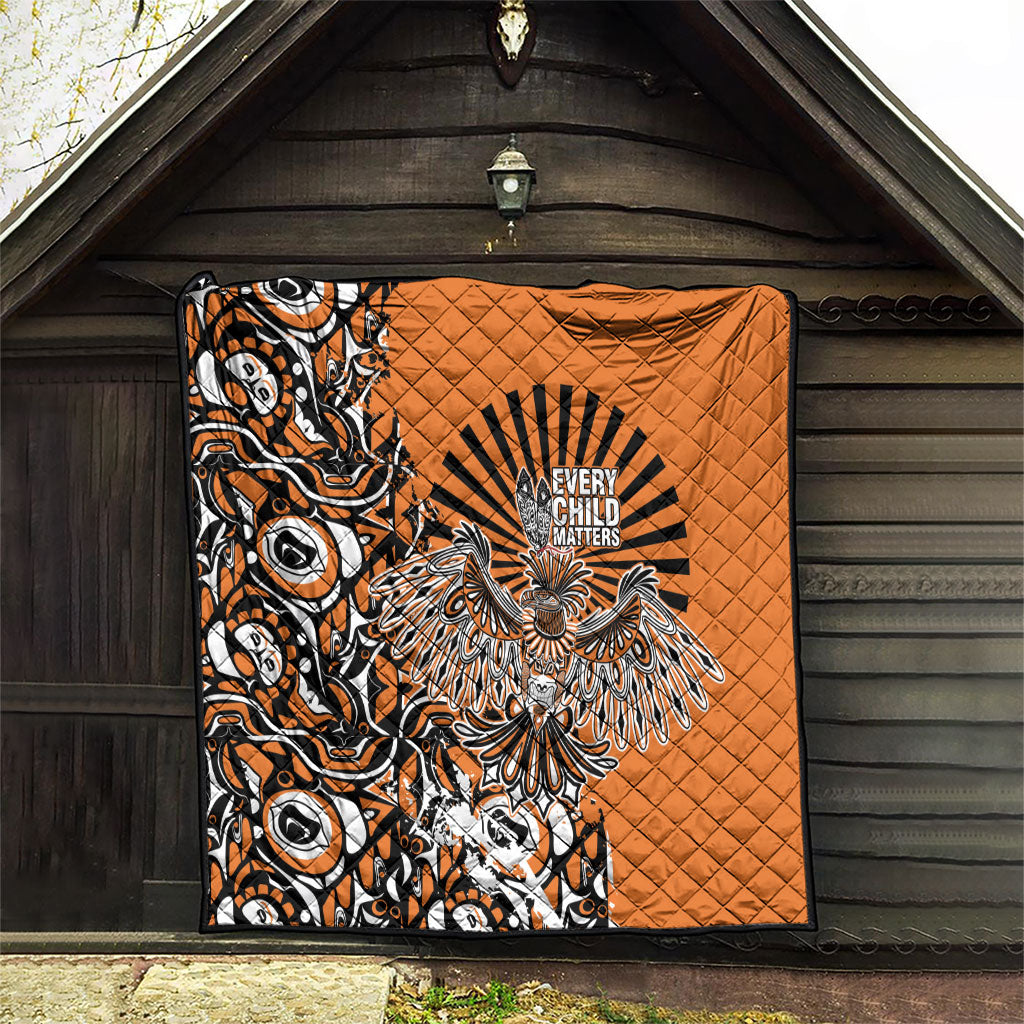 Canada Indigenous Orange Quilt Haida Art Thunder Bird