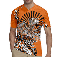 Canada Indigenous Orange Rugby Jersey Haida Art Thunder Bird