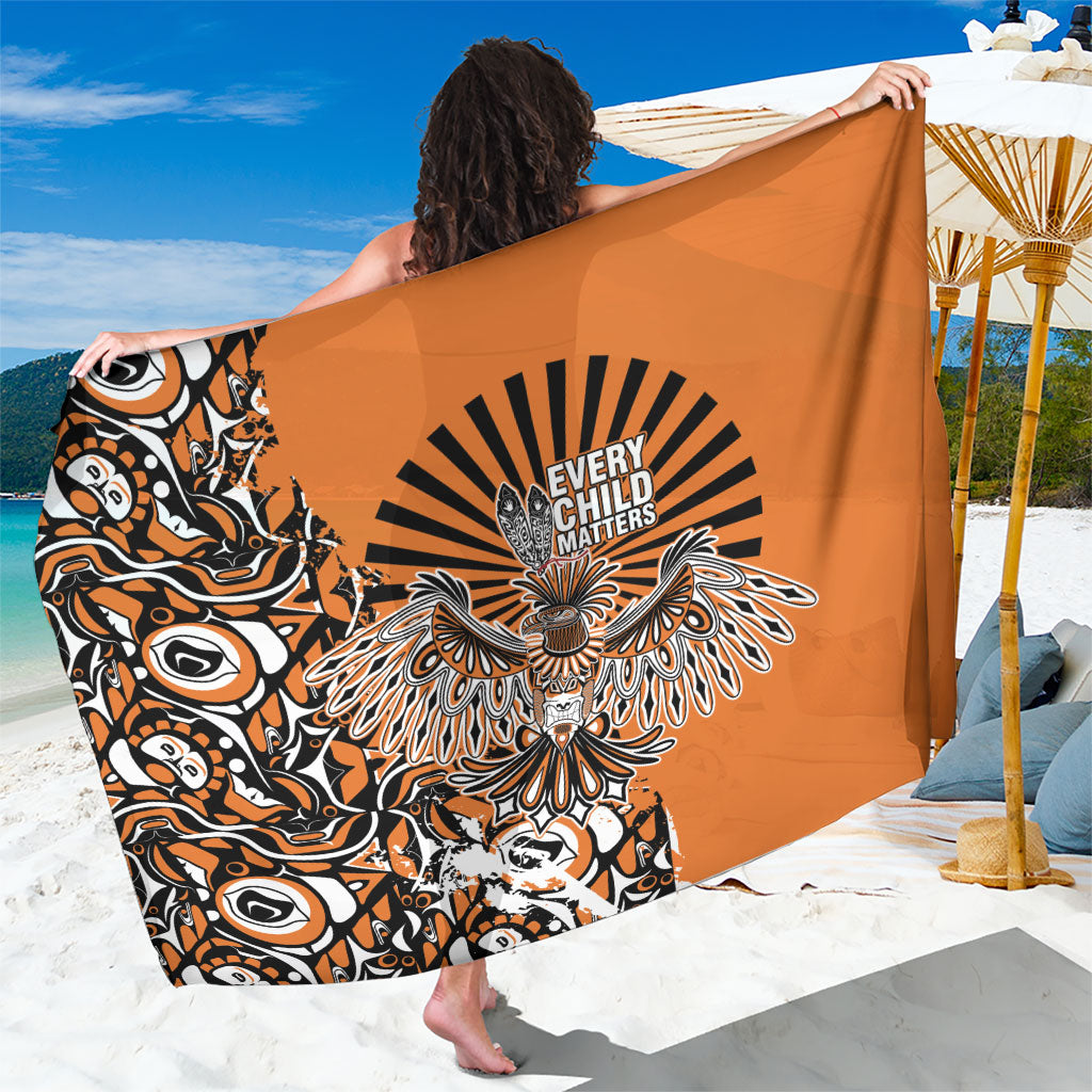 Canada Indigenous Orange Sarong Haida Art Thunder Bird