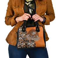 Canada Indigenous Orange Shoulder Handbag Haida Art Thunder Bird