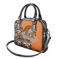 Canada Indigenous Orange Shoulder Handbag Haida Art Thunder Bird
