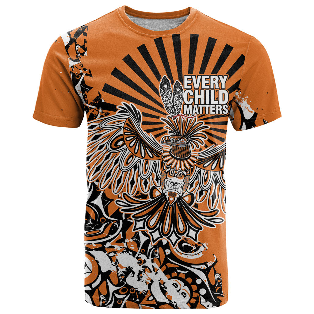Canada Indigenous Orange T Shirt Haida Art Thunder Bird