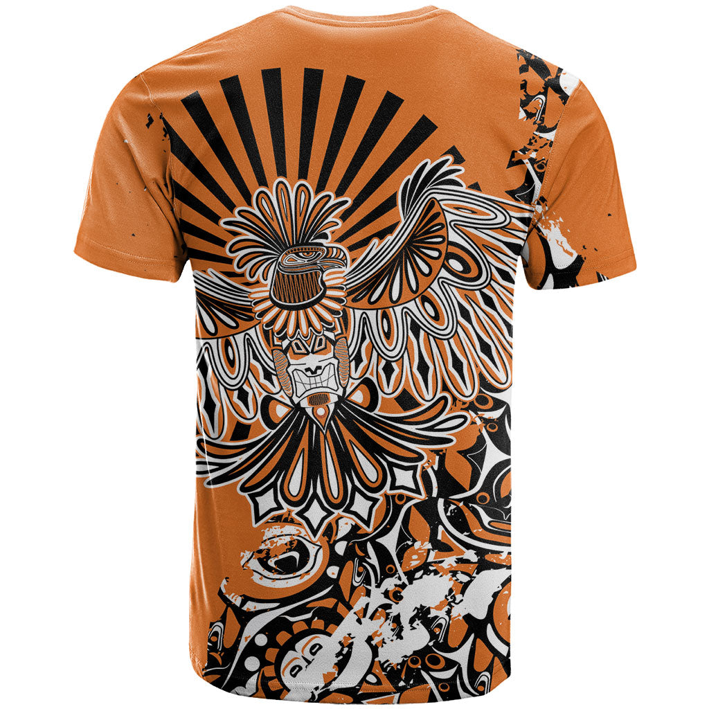 Canada Indigenous Orange T Shirt Haida Art Thunder Bird