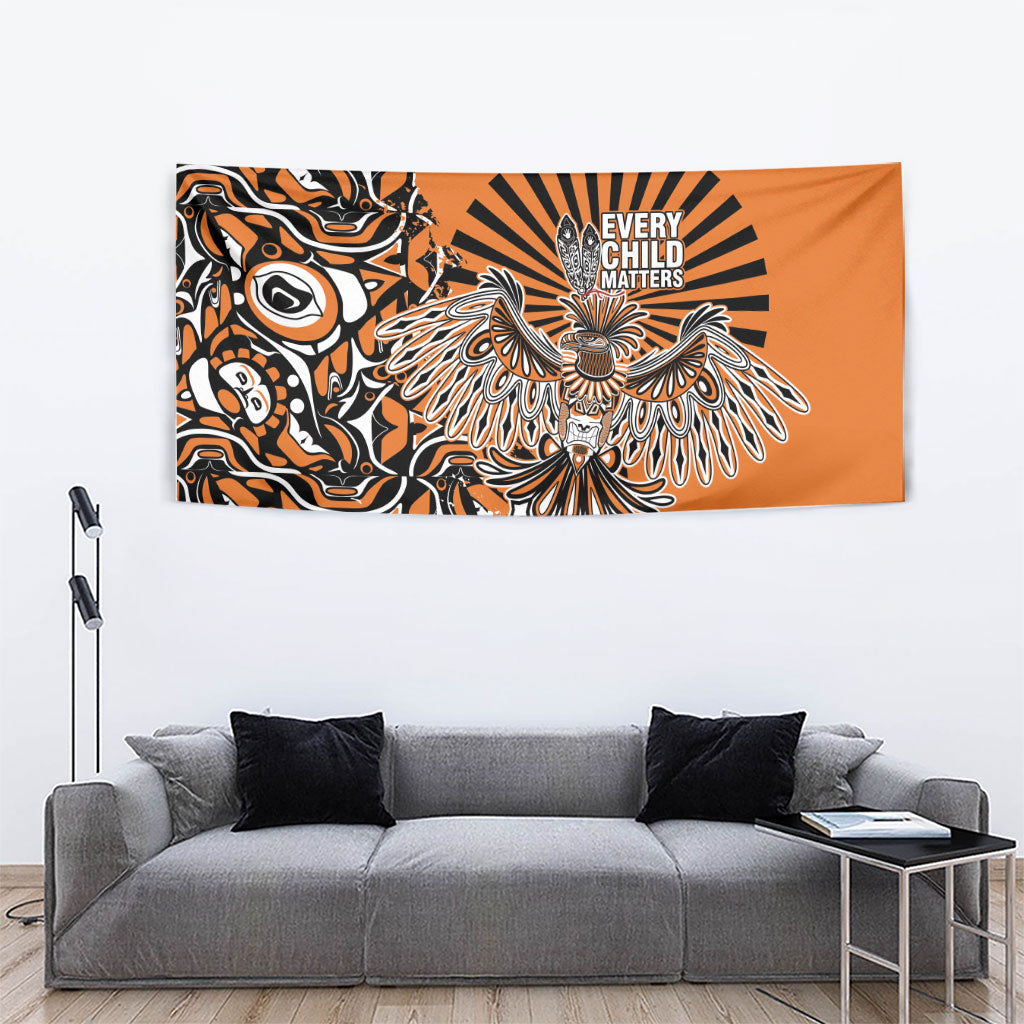 Canada Indigenous Orange Tapestry Haida Art Thunder Bird