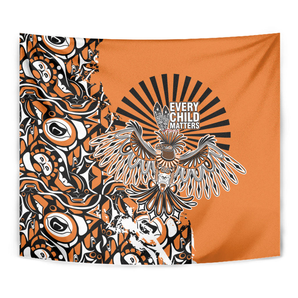 Canada Indigenous Orange Tapestry Haida Art Thunder Bird