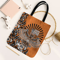 Canada Indigenous Orange Tote Bag Haida Art Thunder Bird