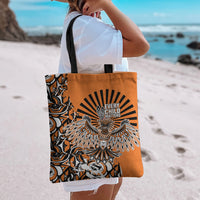 Canada Indigenous Orange Tote Bag Haida Art Thunder Bird