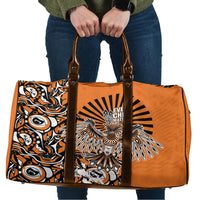 Canada Indigenous Orange Travel Bag Haida Art Thunder Bird