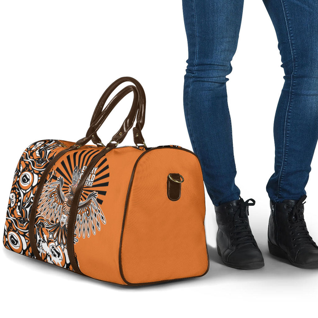 Canada Indigenous Orange Travel Bag Haida Art Thunder Bird