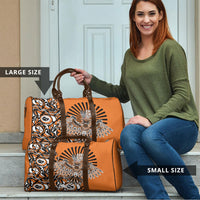 Canada Indigenous Orange Travel Bag Haida Art Thunder Bird