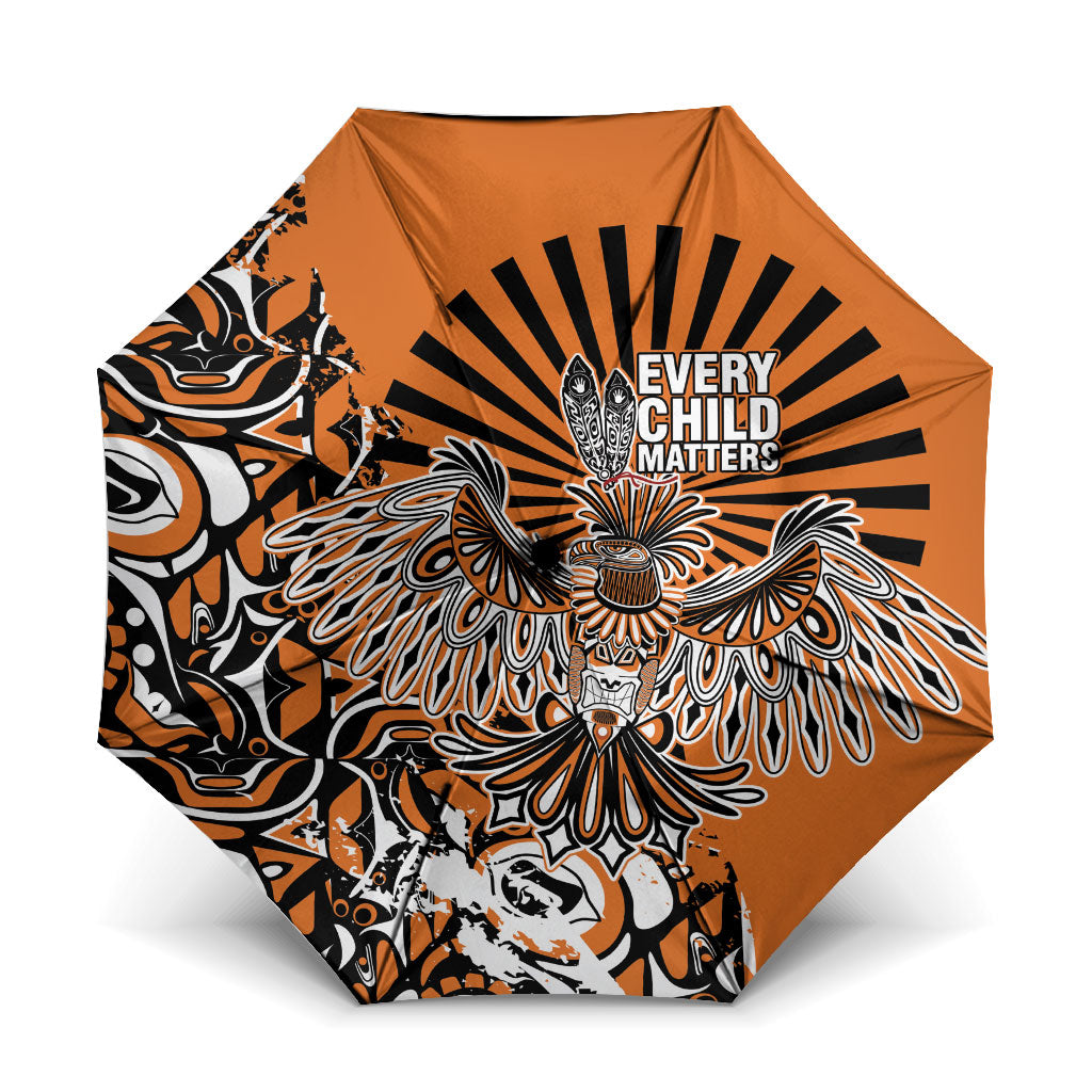 Canada Indigenous Orange Umbrella Haida Art Thunder Bird
