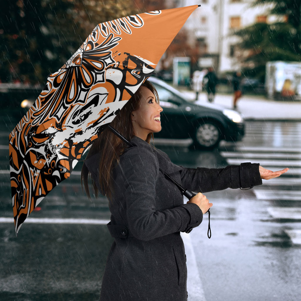 Canada Indigenous Orange Umbrella Haida Art Thunder Bird