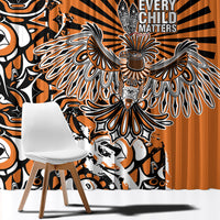 Canada Indigenous Orange Window Curtain Haida Art Thunder Bird