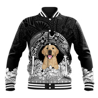 Personalised Dog Baseball Jacket Golden Retriever With Polynesian Tapa Arch LT7 - Wonder Print Shop