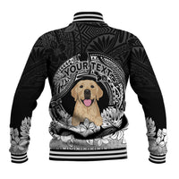 Personalised Dog Baseball Jacket Golden Retriever With Polynesian Tapa Arch LT7 - Wonder Print Shop