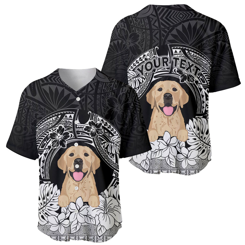 Personalised Dog Baseball Jersey Golden Retriever With Polynesian Tapa Arch LT7 - Wonder Print Shop