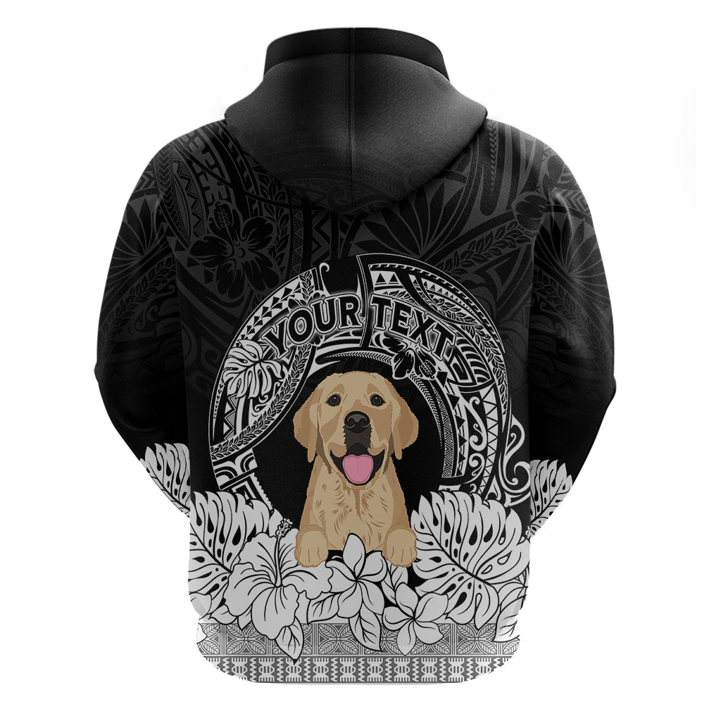 Personalised Dog Hoodie Golden Retriever With Polynesian Tapa Arch - Wonder Print Shop