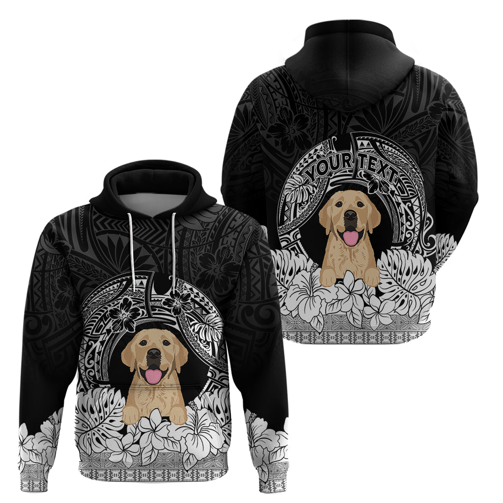 Personalised Dog Hoodie Golden Retriever With Polynesian Tapa Arch - Wonder Print Shop