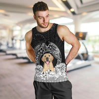 personalised-dog-men-tank-top-golden-retriever-with-polynesian-tapa-arch