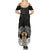 Personalised Dog Summer Maxi Dress Golden Retriever With Polynesian Tapa Arch - Wonder Print Shop