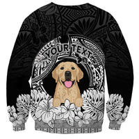 Personalised Dog Sweatshirt Golden Retriever With Polynesian Tapa Arch - Wonder Print Shop